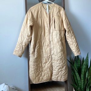 Lululemon Insulated Quilted Long Bomber -Pecan Tan